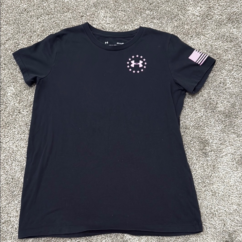 Under Armour Black T-Shirt with Purple Freedom Design